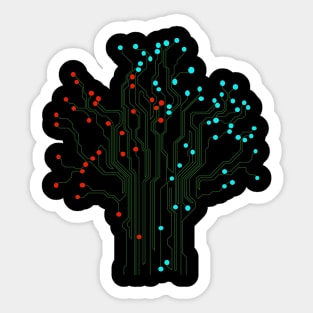 techno tree ic Sticker